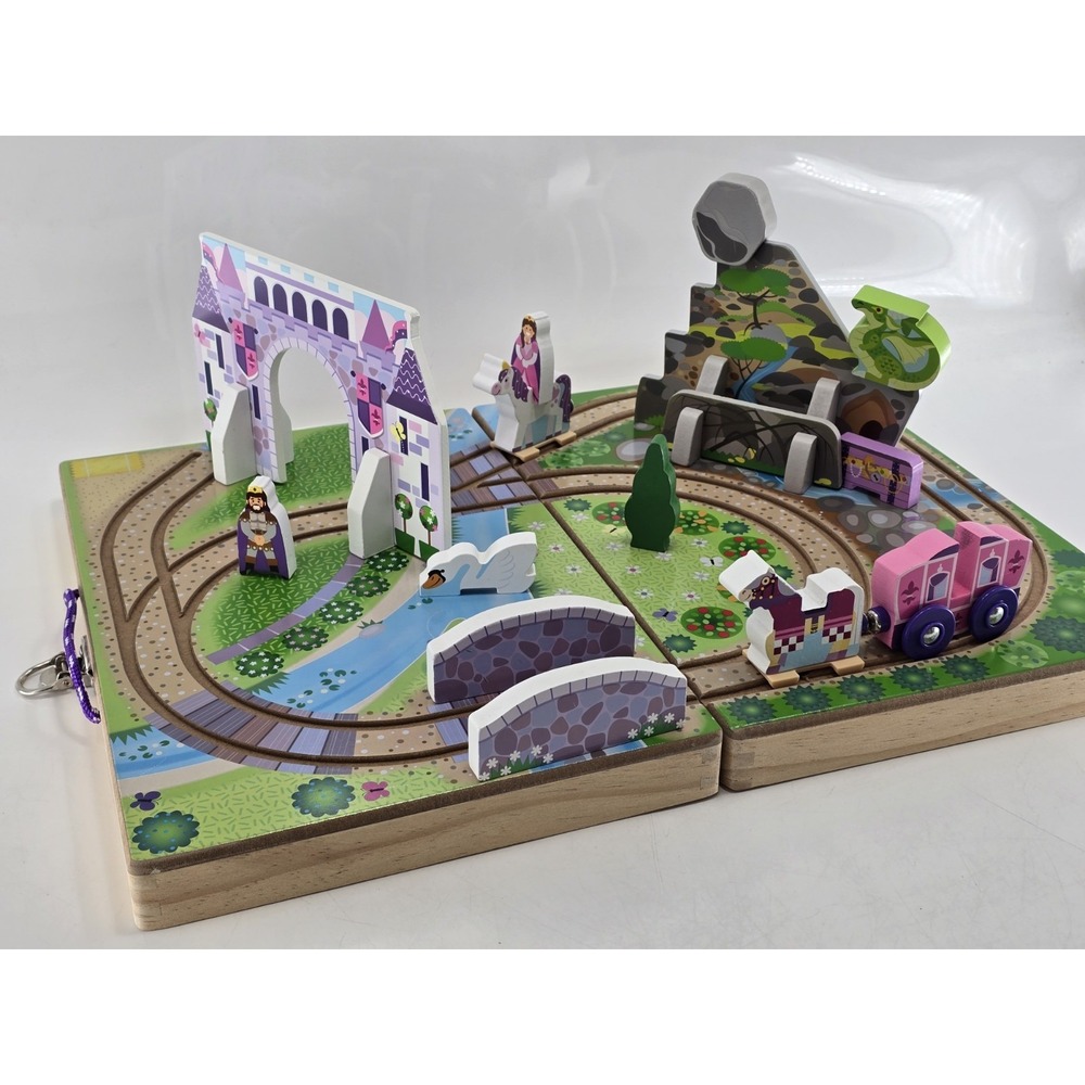 NEW Melissa & Doug Take-Along Kingdom Wooden Compact Portable Royal Playset